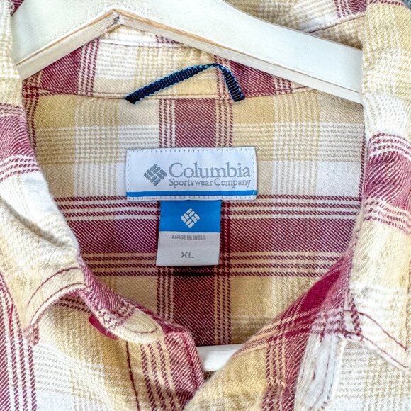 Florida State Seminoles Shirt Men XL Red Gold Plaid Flannel Columbia Outdoor FSU - Picture 4 of 13